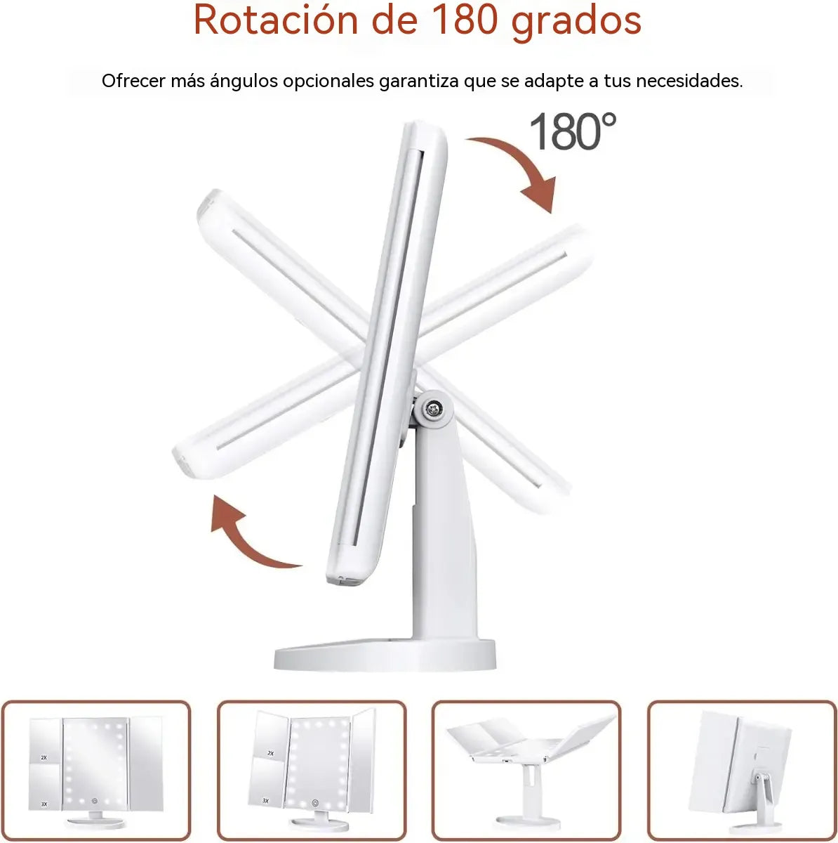ESPEJO TIPO LIBRO LED